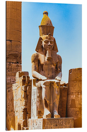 Tableau en aluminium Ramses Statue in Luxor Temple, Egypt