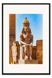 Gerahmter Kunstdruck Ramses Statue im Tempel von Luxor, Ägypten