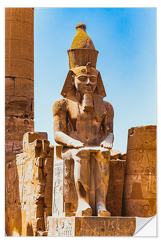 Naklejka na ścianę Ramses Statue in Luxor Temple, Egypt