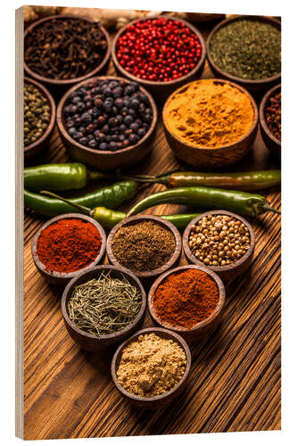 Wood print Spices V