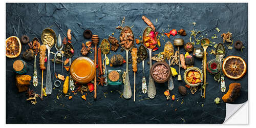 Sticker mural Potpourri of Herbs and Spices