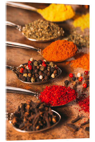 Akrylbilde Colorful kitchen spices