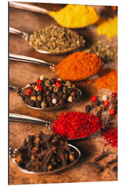 Quadro em alumínio Colorful kitchen spices