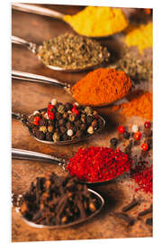 Foam board print Colorful kitchen spices