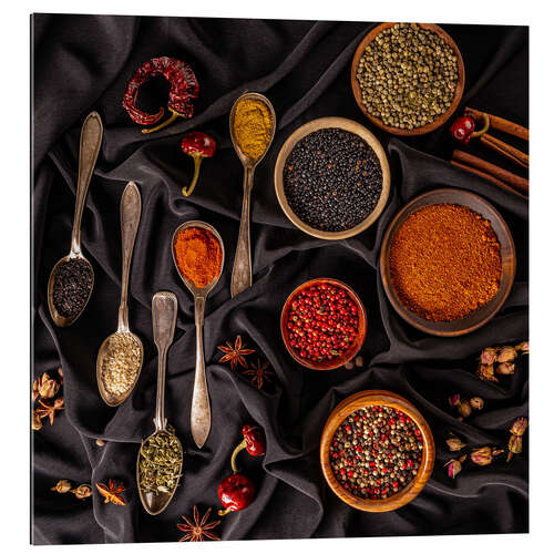 Gallery print Still Life of Spices with Spoons and Bowls