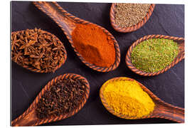 Gallery print Spices on wooden spoons