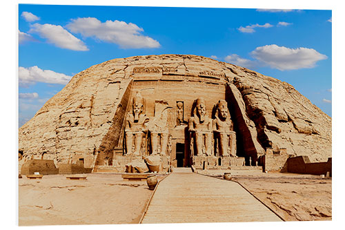 Foam board print Abu Simbel Temple Main Entrance, Egypt