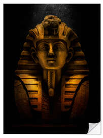 Självhäftande poster Gold Pharaoh Tutankhamen Mask