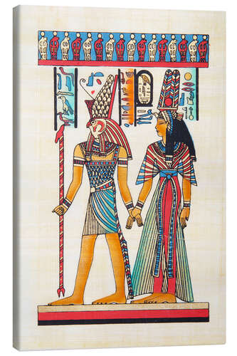 Canvas print Horus With Nefertari