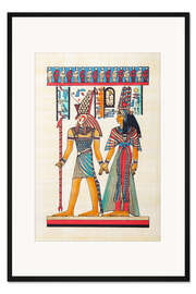 Gerahmter Kunstdruck Horus mit Nefertari