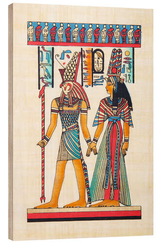 Quadro de madeira Horus With Nefertari