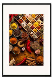 Gerahmter Kunstdruck Gewürze II