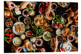 Magnettafel Ein bunt gedeckter Tisch