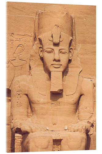 Acrylic print Ramses II, Pharaoh's Tomb in Abu Simbel, Egypt