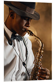 PVC print Jazz Musician With Saxophone