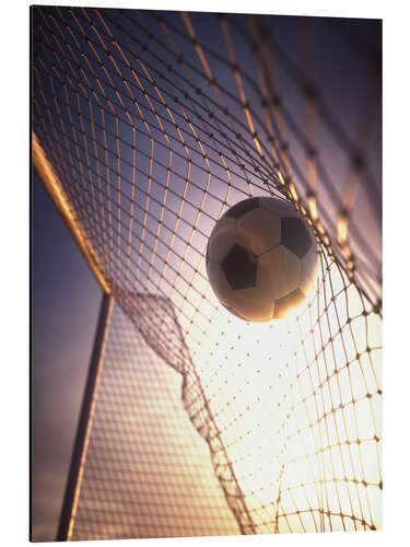 Stampa su alluminio Football at sunset