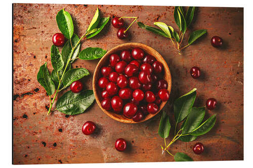 Aluminium print Juicy Cherries