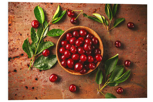 Foam board print Juicy Cherries