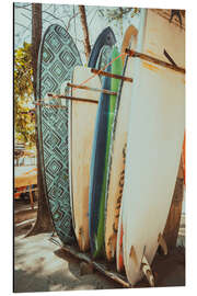 Magnettafel Surfbretter am Strand