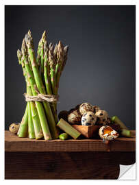 Sisustustarra Fresh Asparagus and Quail Eggs