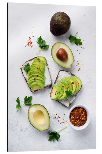 Gallery Print Avocado-Toast mit Kräutern und Gewürzen