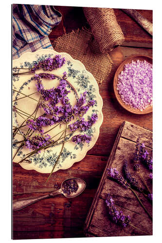 Stampa su plexi-alluminio Sea Salt Bath With Fresh Lavender