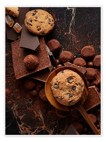 Póster Cookies With Chocolate and Cocoa