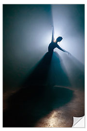 Selvklebende plakat Ballet Dancer in the Spotlight