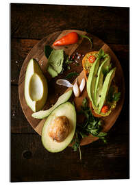 Gallery print Avocado Bread on Wooden Board