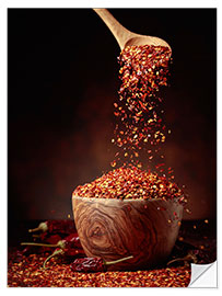 Wall sticker Dried chilli flakes and peppers