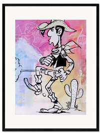 Kunsttryk i ramme Lucky Luke