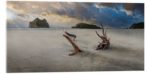 Acrylglasbild Whanganui Beach Neuseeland