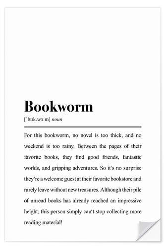 Wandsticker Bookworm Definition