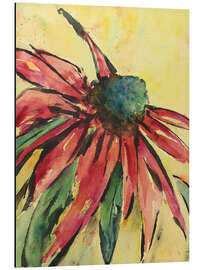Magnettafel Rote Sonnenhutblüte
