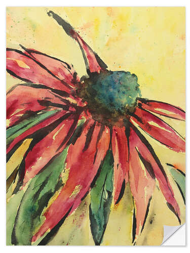 Sticker mural Red Coneflower Fower