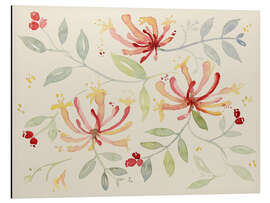 Magnettafel Geißblattblüten und Zweige