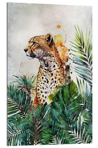 Tableau en plexi-alu Cheetah Garden