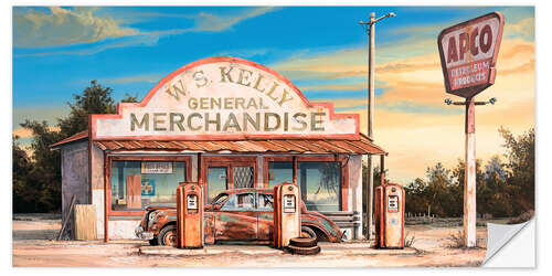 Selvklebende plakat Kelly General Store