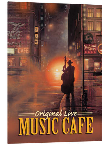 Acrylglasbild Music Cafe