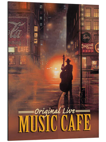 Aluminium print Music Cafe