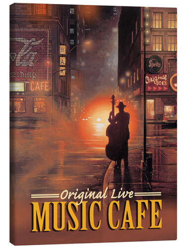 Canvas print Music Cafe