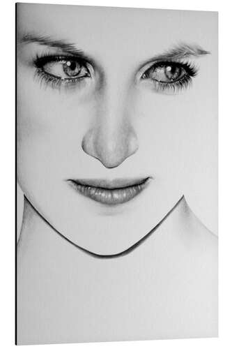 Aluminium print Lady Diana