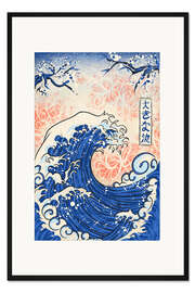 Gerahmter Kunstdruck Große Welle vor Kanagawa