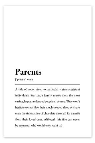 Póster Definition Parents