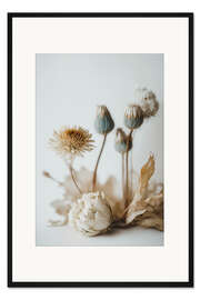 Gerahmter Kunstdruck Trockenblumen-Impression