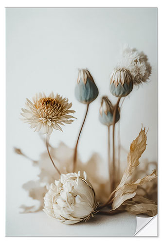 Sticker mural Dry Flowers Impression