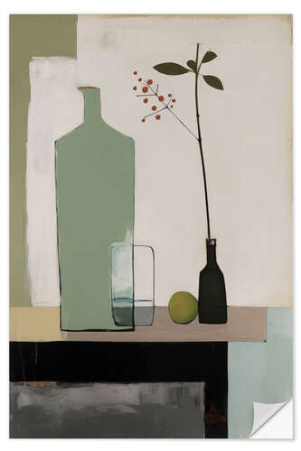 Wall sticker Bottle And Glass