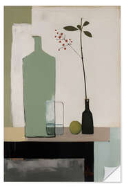 Wall sticker Bottle And Glass
