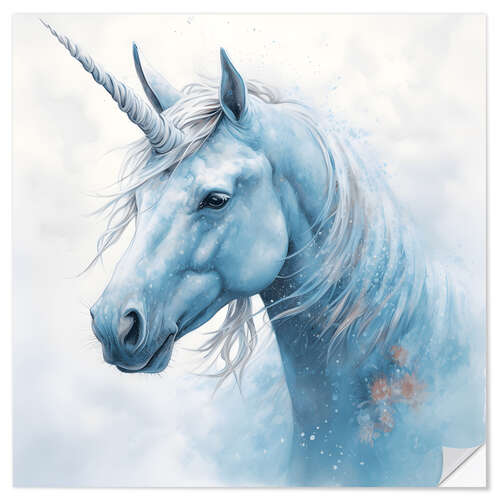 Selvklebende plakat Romantic Unicorn