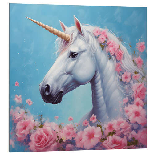 Cuadro de aluminio Unicorn with Roses